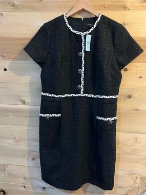 Ann Taylor Tweed Button Down Fully Lined Dress NWT